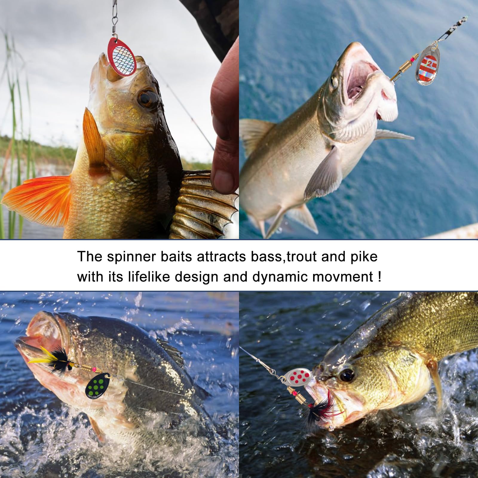 Lures with heavy weights 0.11 to 0.25 oz for versatile fishing