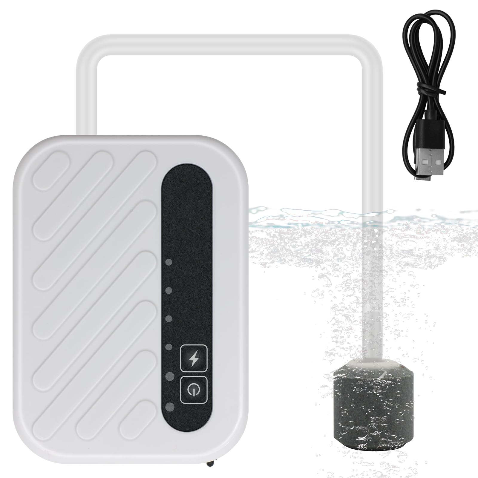 YQMIGU compact rechargeable bait aerator for bait buckets