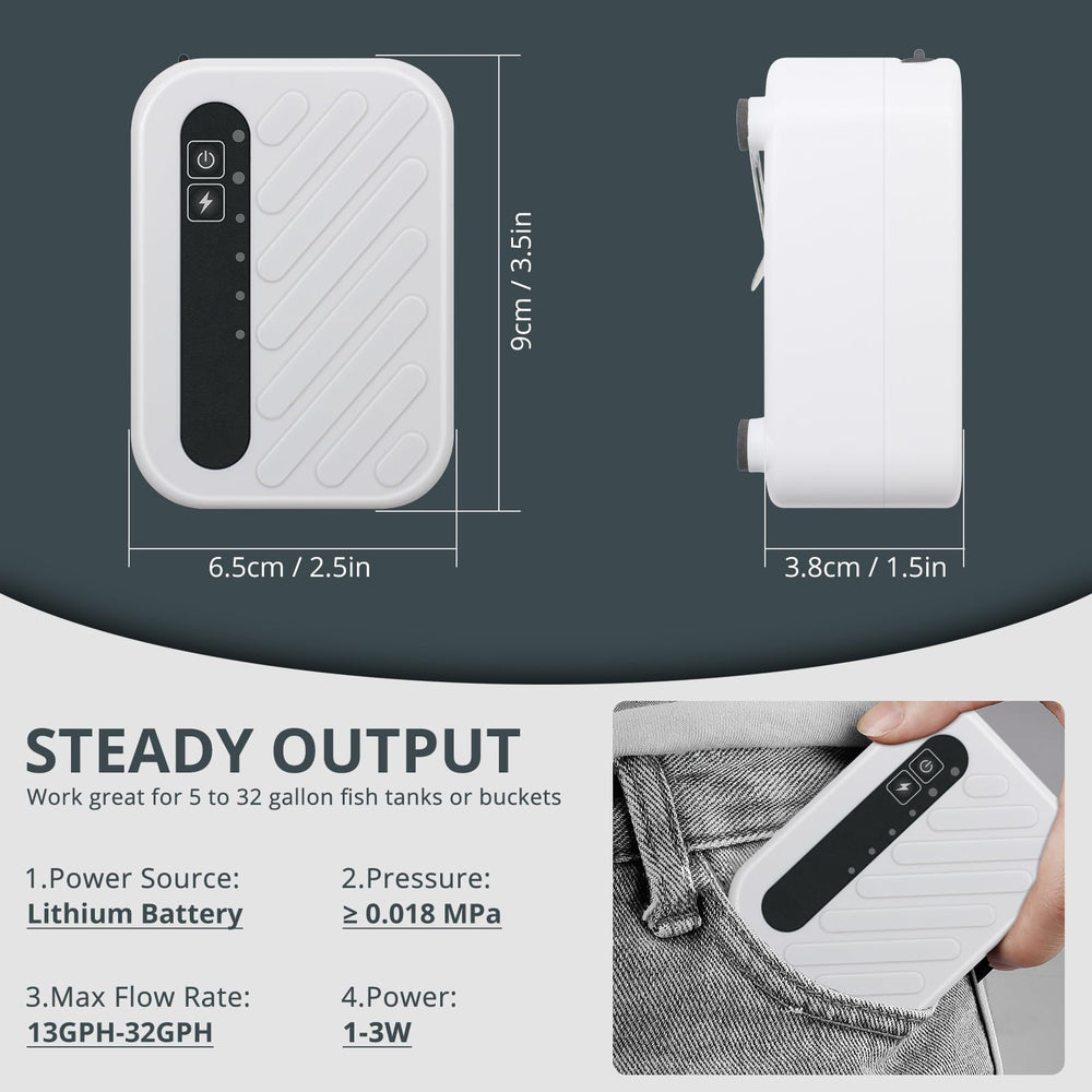 USB C rechargeable bait aerator powered by USB