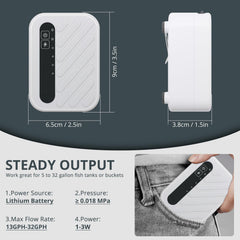 USB C rechargeable bait aerator powered by USB