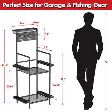 YQSLYSF lower shelf stores tackle boxes and heavier gear securely