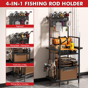 YQSLYSF tackle gear storage unit neatly organizes reels and pliers