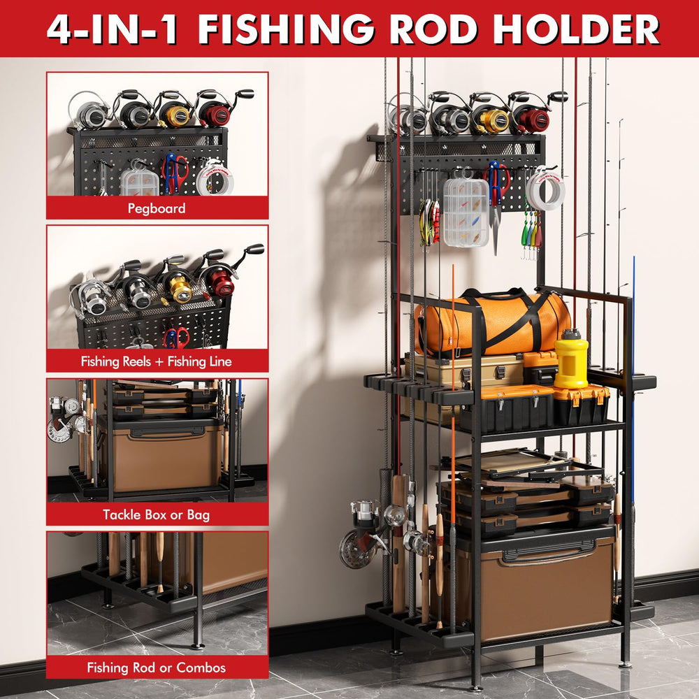 YQSLYSF tackle gear storage unit neatly organizes reels and pliers