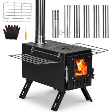 YRenZ upgraded portable wood stove compact design for easy transport and setup