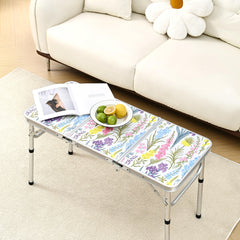 Yriuat folding camping table adjustable height enables flexible use for picnics and crafts.