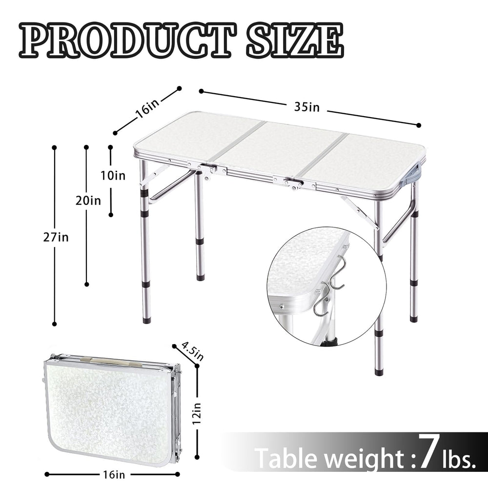 Yriuat folding table folded compact enables easy transport and storage.