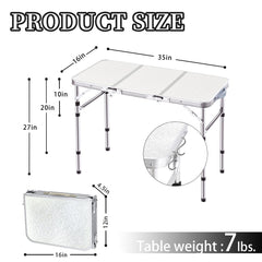 Yriuat folding table folded compact enables easy transport and storage.