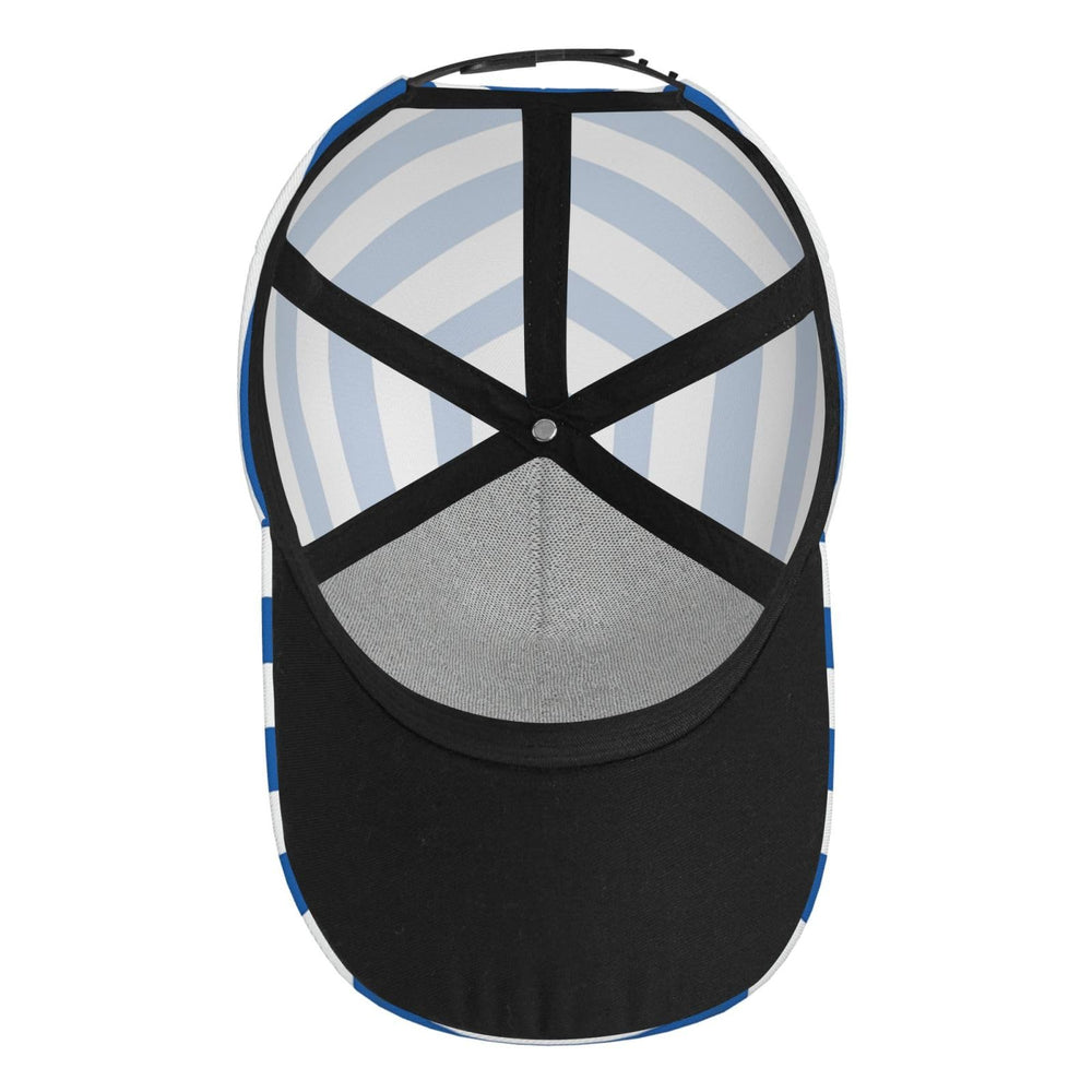 YSBYEIU Greece flag cap worn by a man during outdoor activities