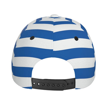 YSBYEIU Greece flag cap worn by a woman for travel and everyday outfits