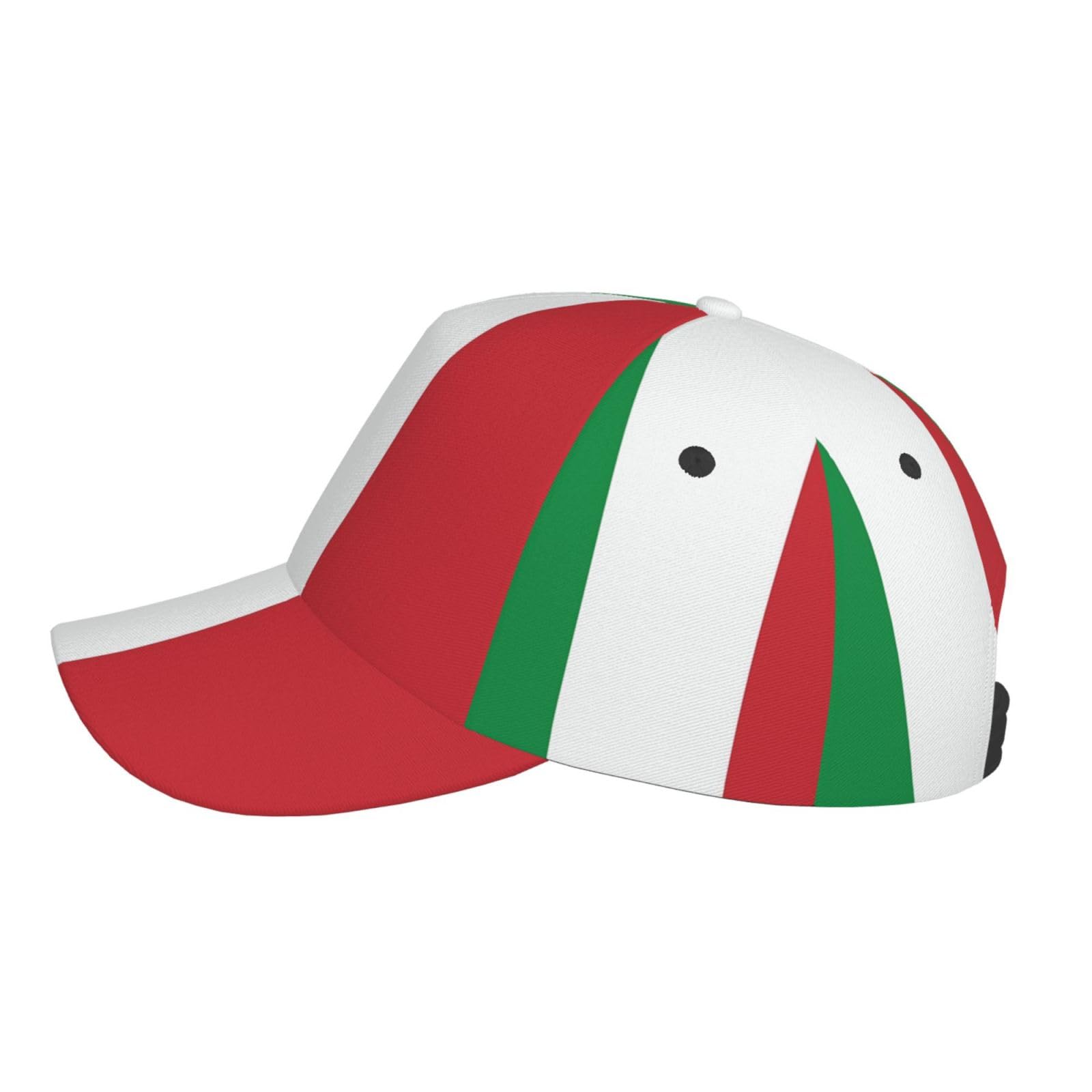 YSBYEIU Italian flag baseball cap adjustable closure for secure wear