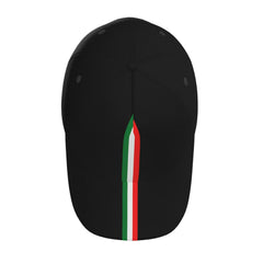 YSBYEIU Italian Flag Baseball Cap adjustable closure for secure, versatile sizing.