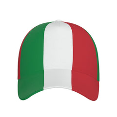 YSBYEIU Italian flag baseball cap side view adjustable fit for head sizes