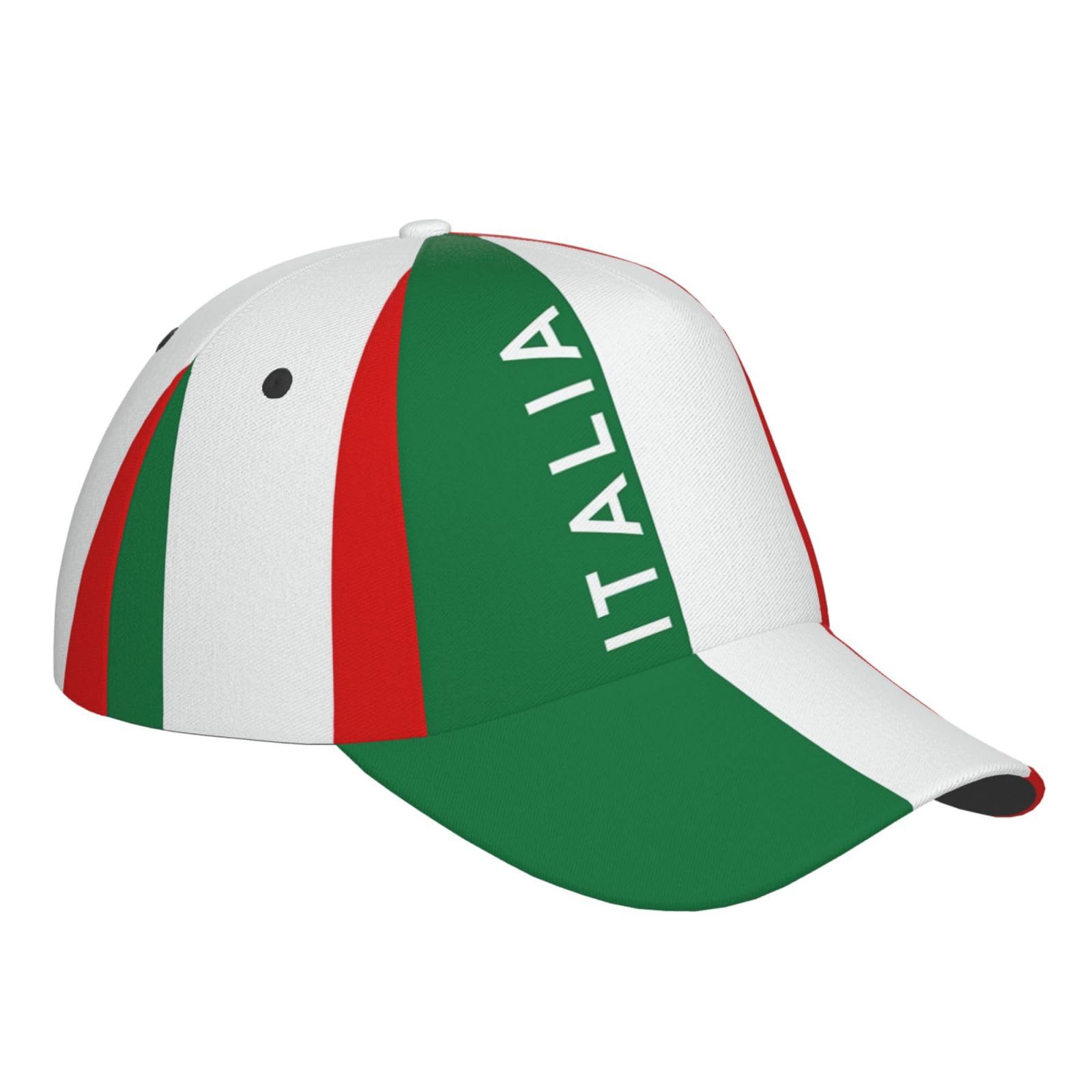 YSBYEIU Italian Flag cap side view breathable design