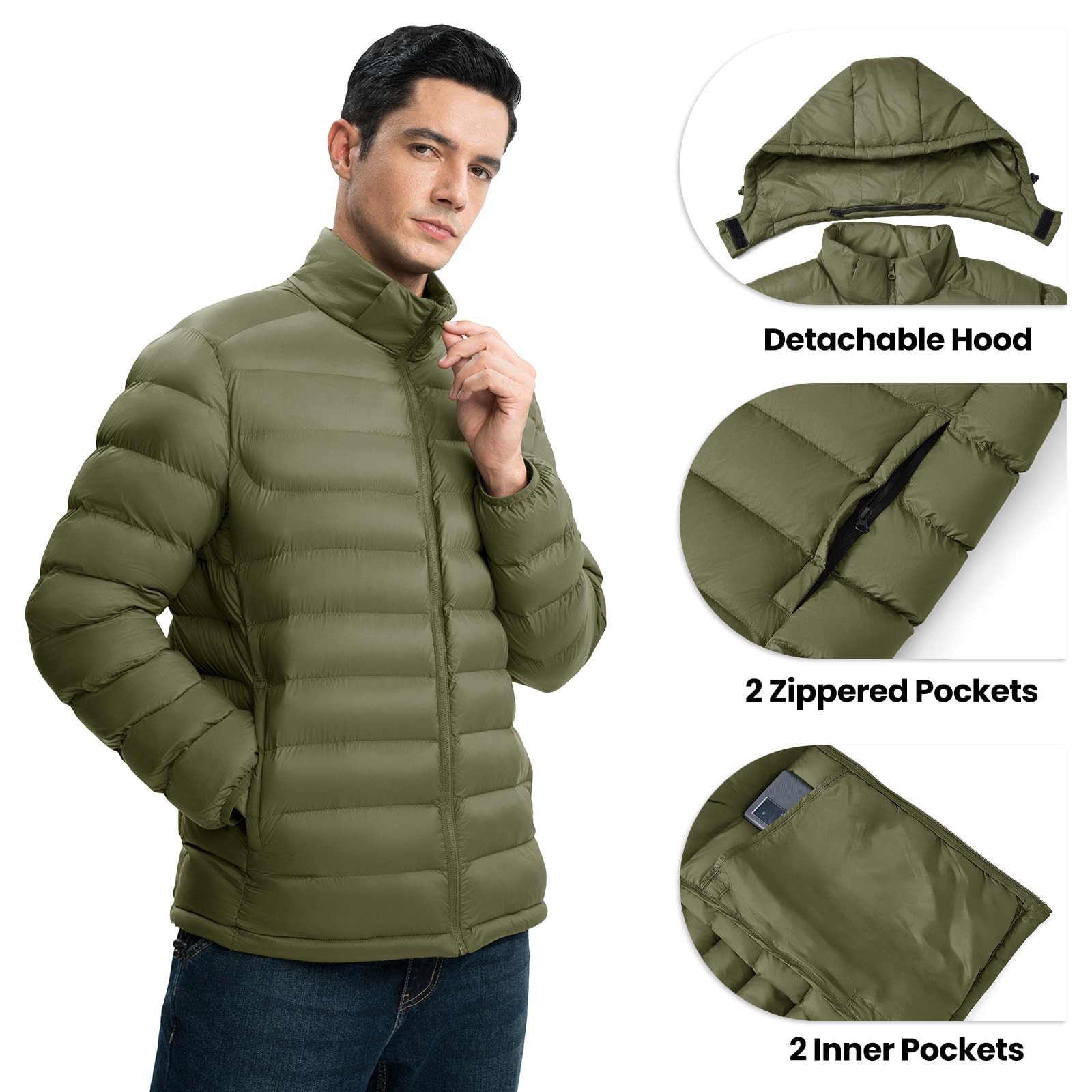 YSENTO stand-up collar design adds neck warmth during chilly commutes