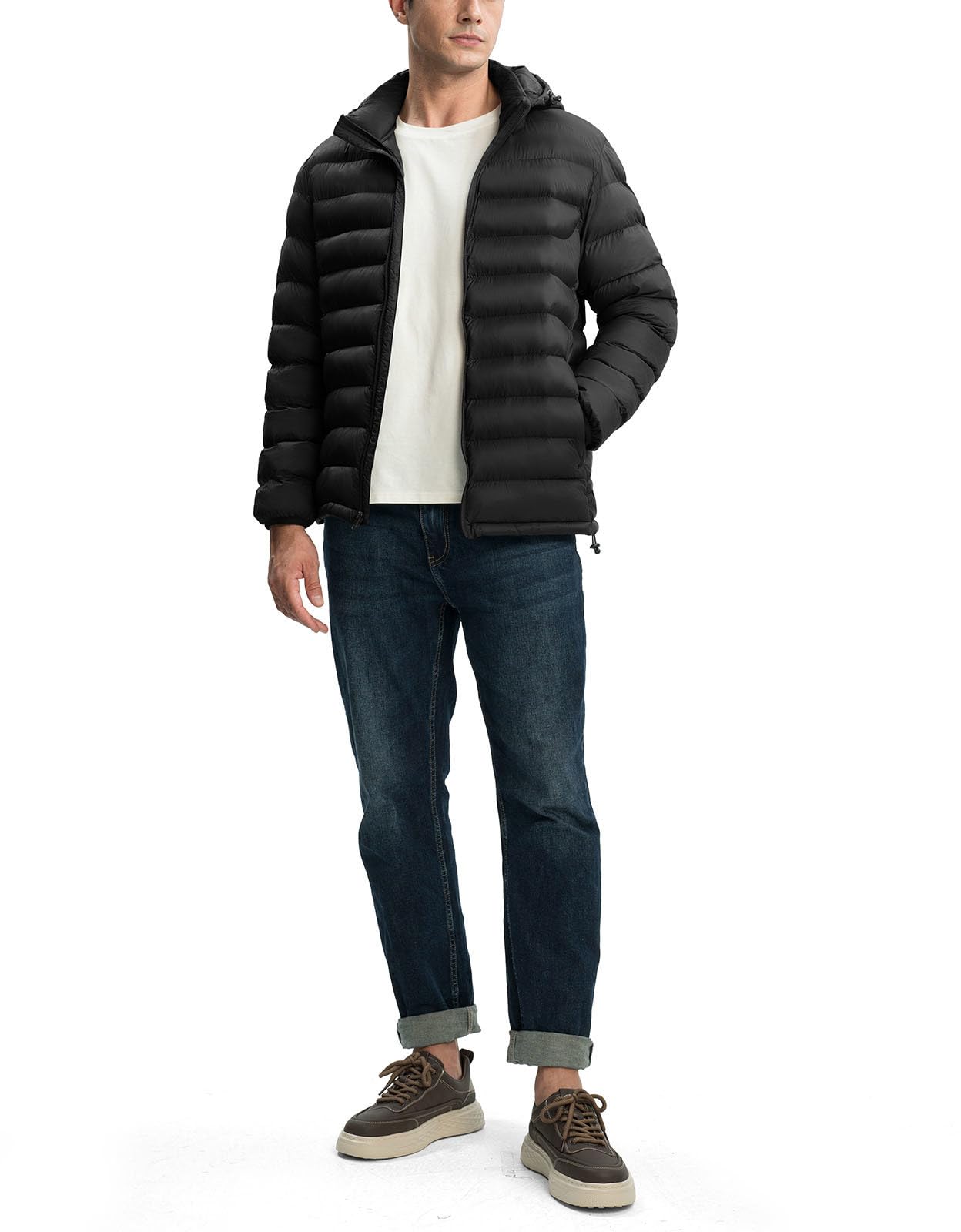 YSENTO elastic cuffs and adjustable hem lock in warmth