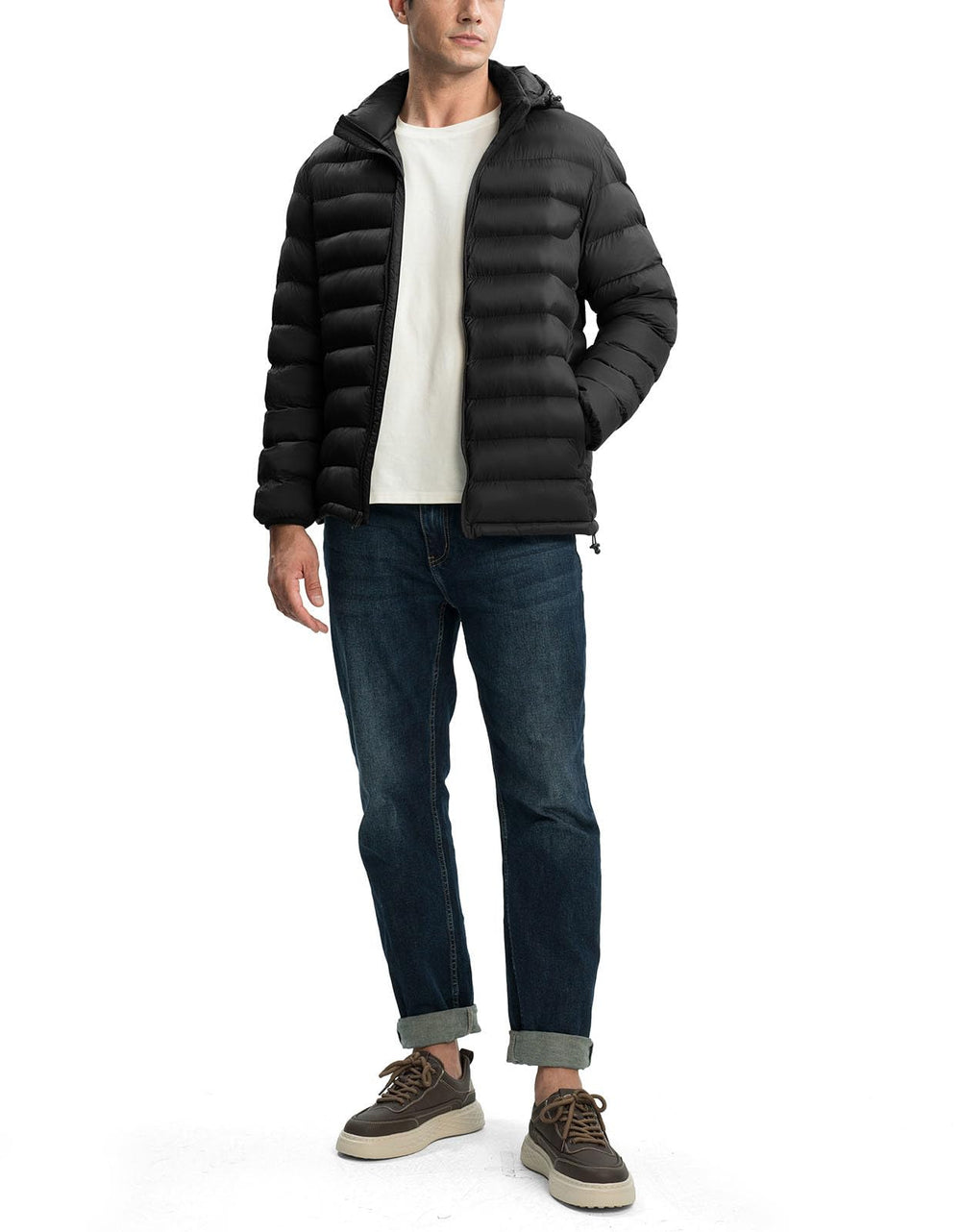 YSENTO elastic cuffs and adjustable hem lock in warmth