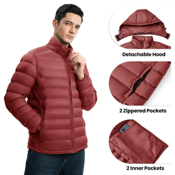 YSENTO jacket hood detachable demonstrates versatile styling and wind protection