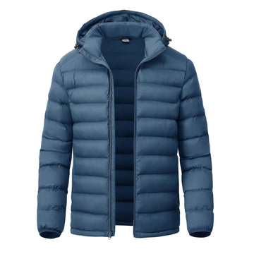 YSENTO men's jacket front view, water-resistant and lightweight for everyday warmth.