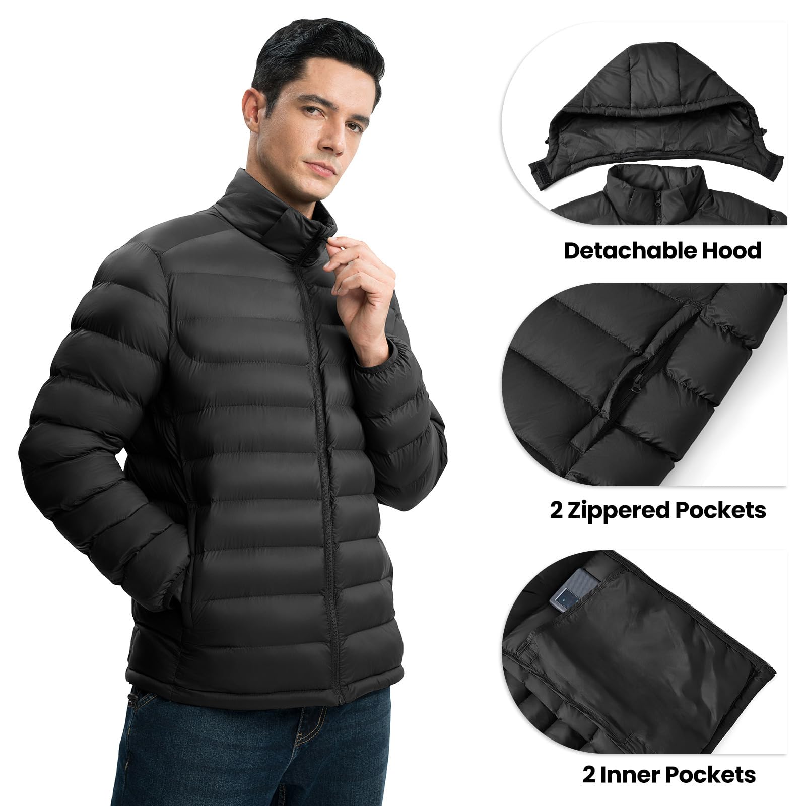 YSENTO water-resistant shell close-up for durable dry-weather performance