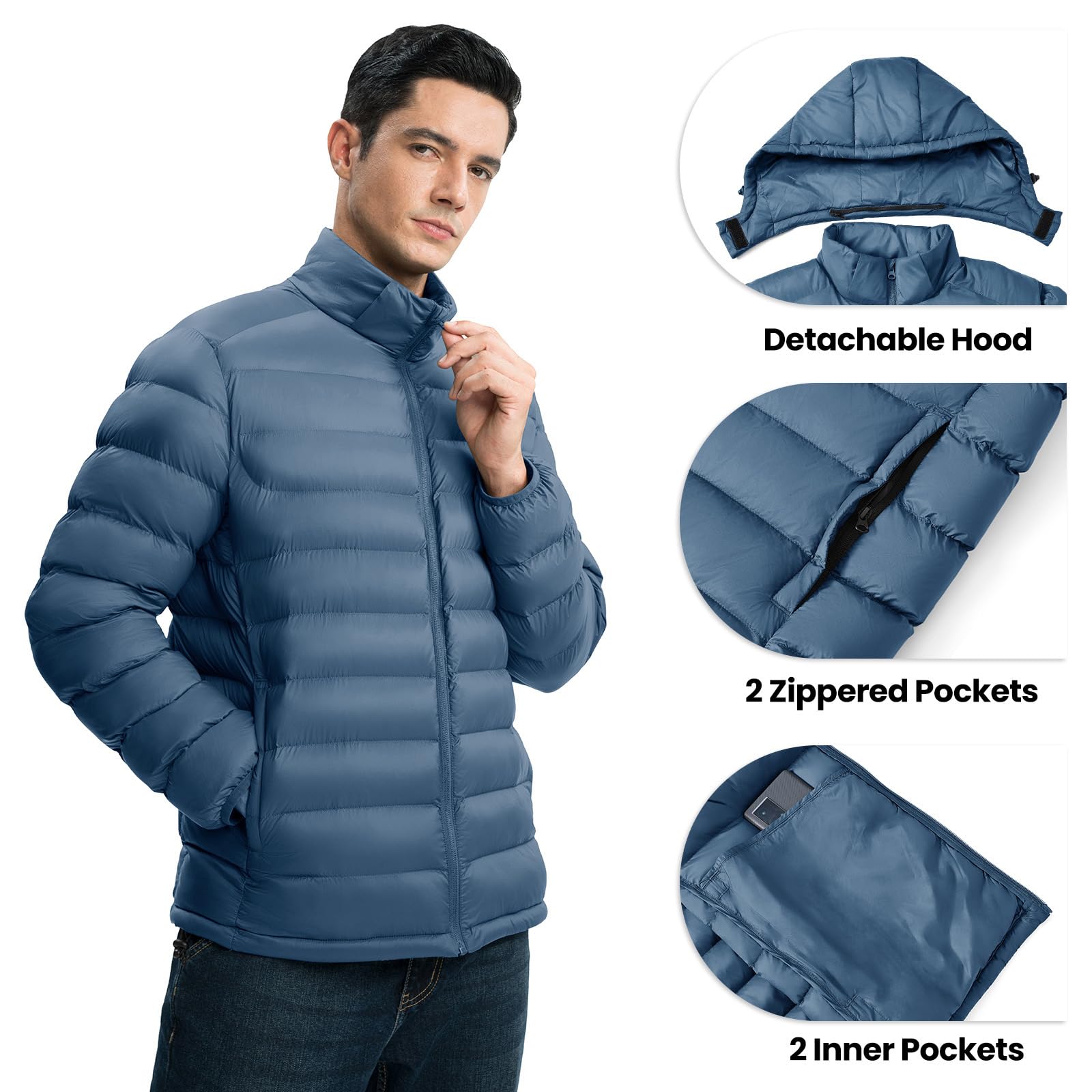 YSENTO elasticized cuffs block wind for a snug, comfortable fit.