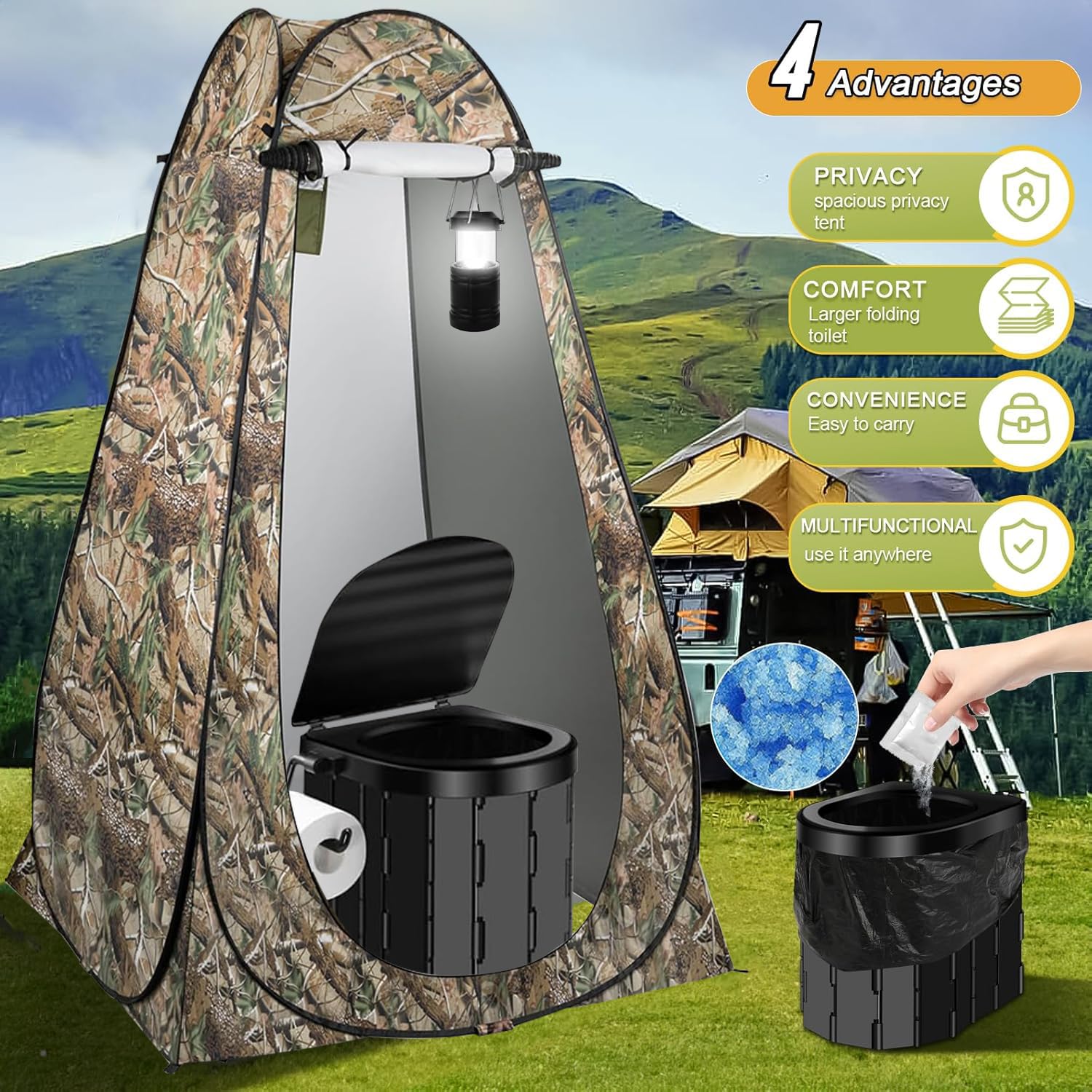 YSR VEF camping lantern providing bright light for night use.