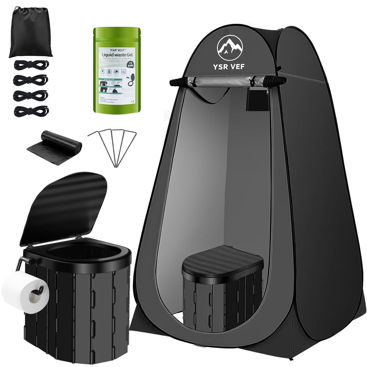 YSR VEF pop-up privacy tent offers instant camping privacy and quick setup in any outdoor spot.