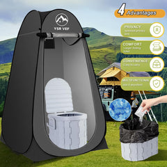 YSR VEF pop-up shower tent offers easy setup and personal space outdoors.