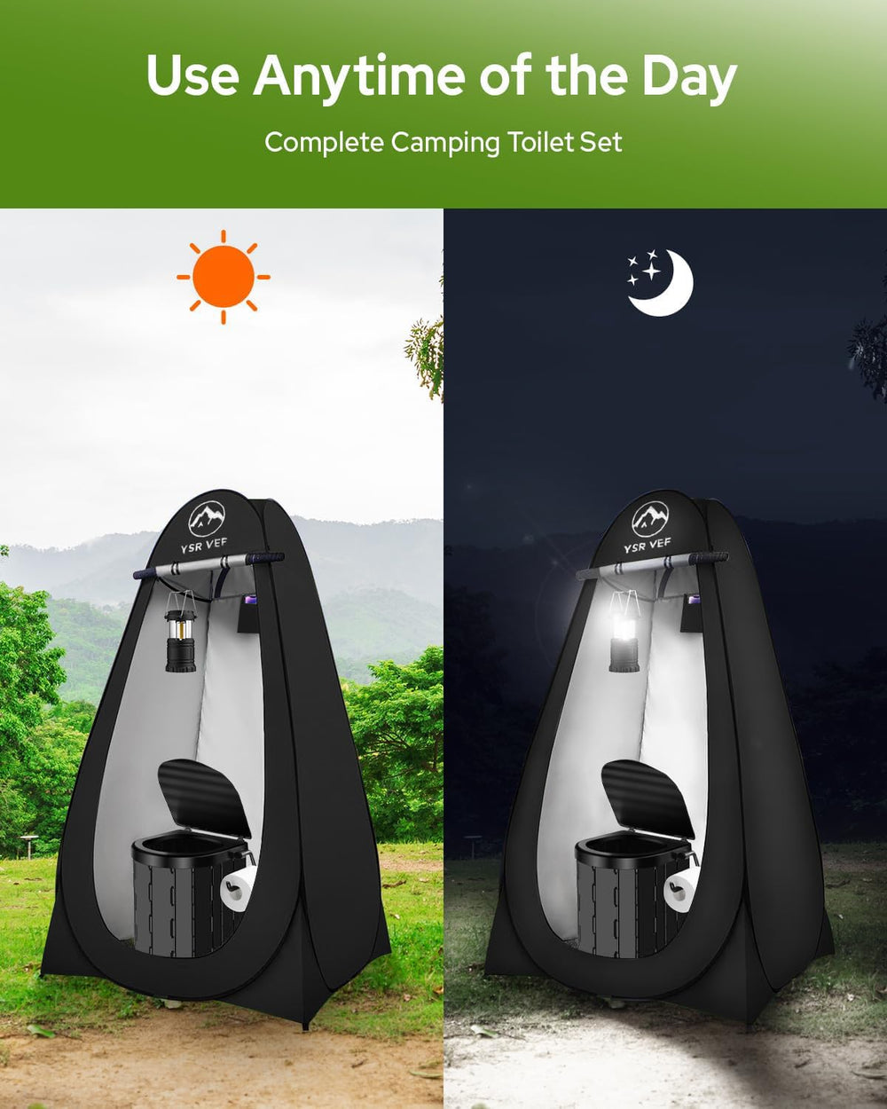 YSR VEF toilet bags pack for tidy disposal on the go