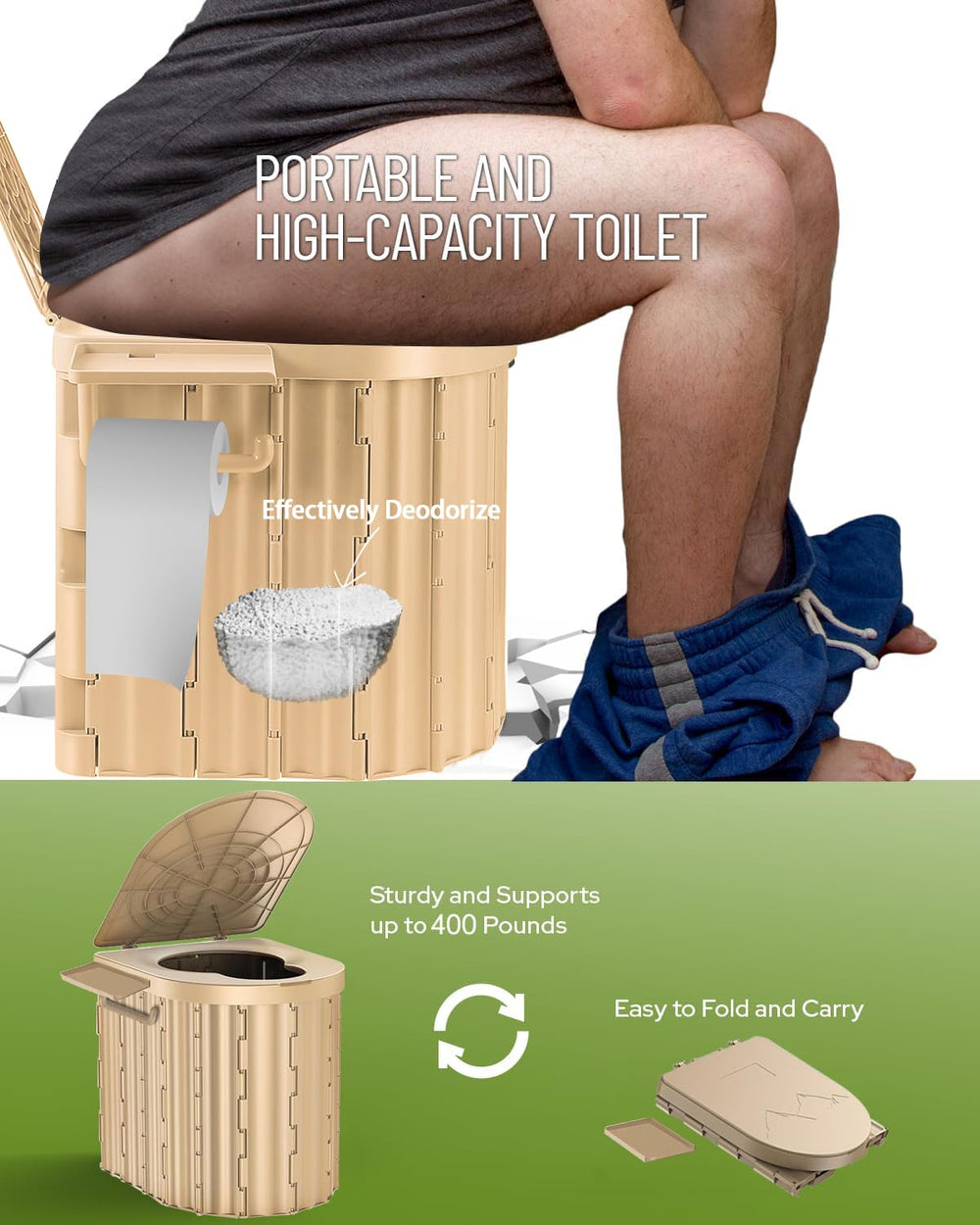 YSR VEF waste bags and poo gel help control odors outdoors