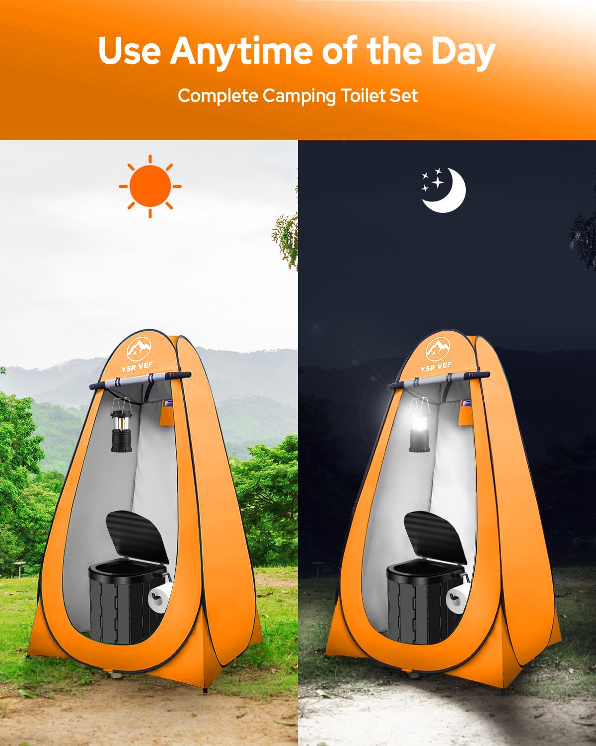 YSR VEF YEFHEIAMT-JHZP portable toilet collapsible design for simple storage