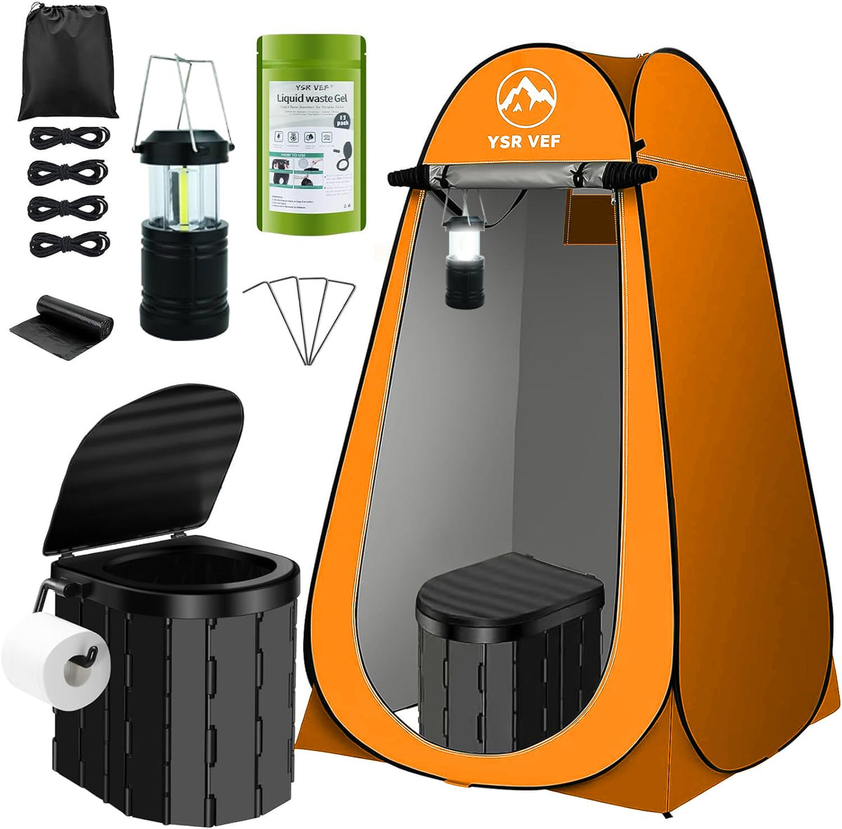 YSR VEF YEFHEIAMT-JHZP tent folded in a compact backpack for easy outdoor transport