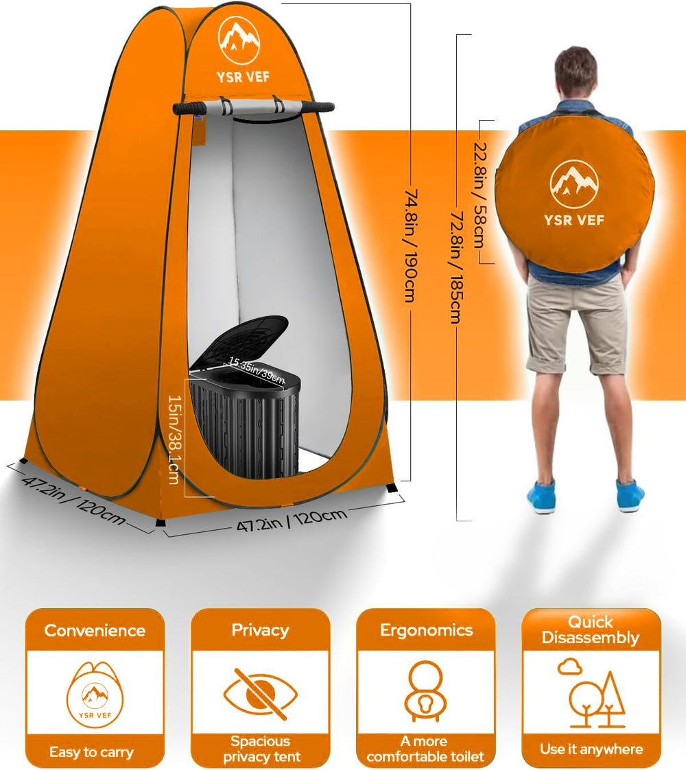 YSR VEF YEFHEIBMT-JHZP-LYD toilet privacy tent setup highlights privacy and ventilation