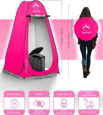 YSR VEF YEFHEIBMT-MHZP privacy tent setup offers private outdoor comfort.