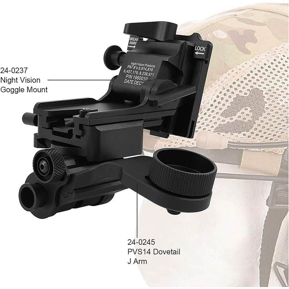 YSS NVG mount dovetail interface compatible with AN PVS 15 18 31 BNVD G