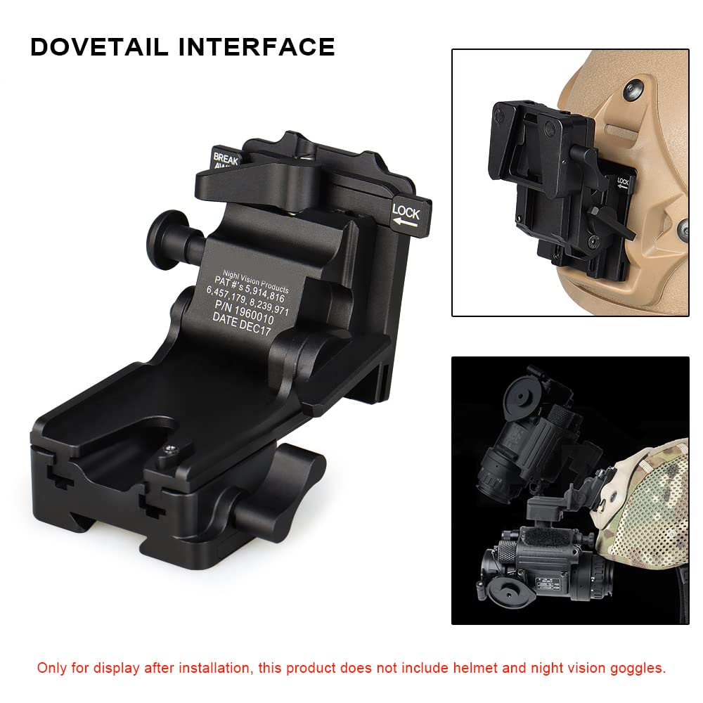YSS NVG mount horn interface compatible with AN PVS 7 series