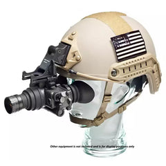 Flip-up design of YSS NVG Mount Rhino is ready to stow above the head without blocking view.