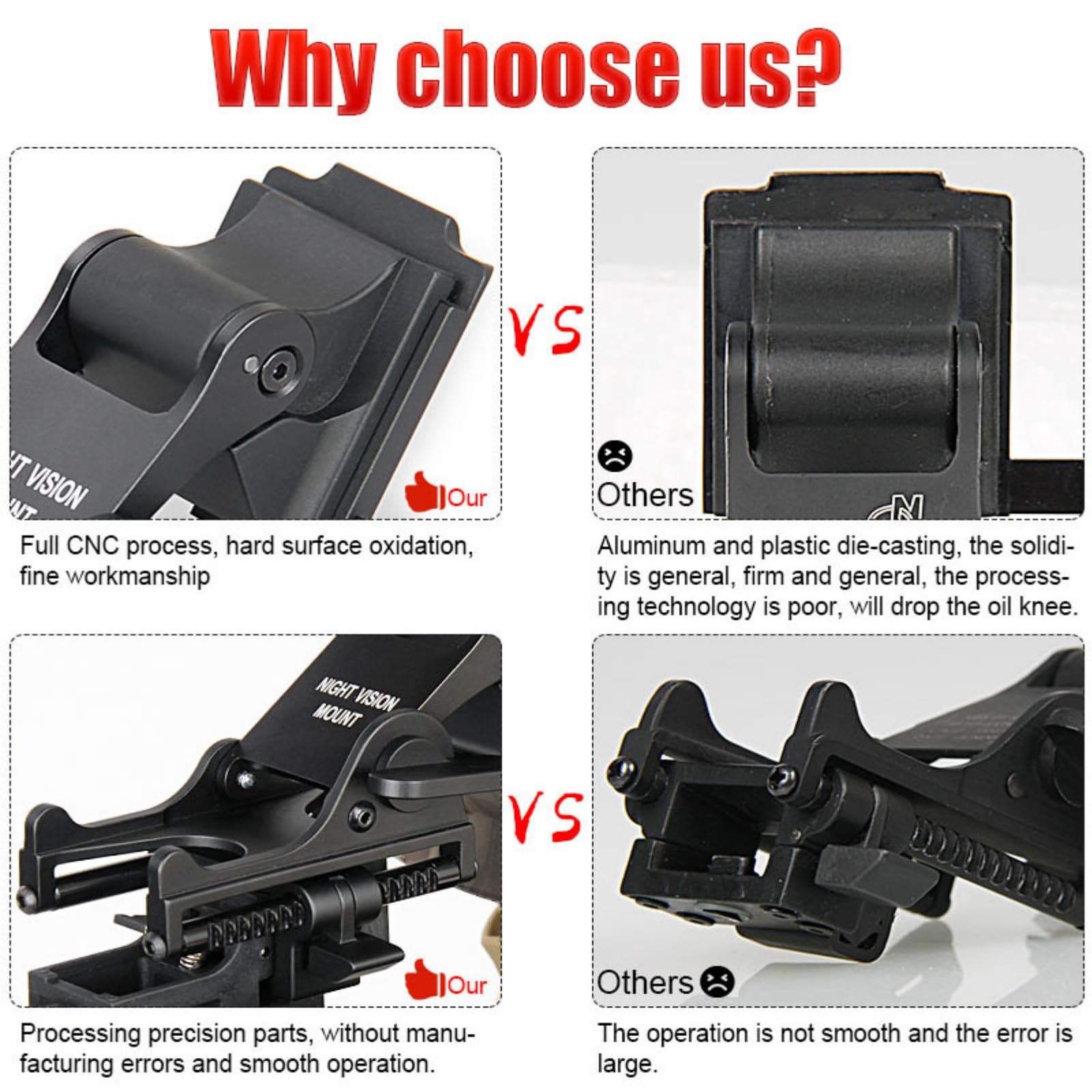 Lightweight design reduces fatigue during extended night operations.