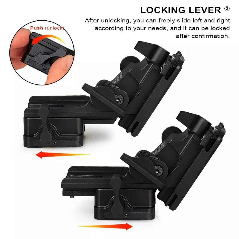 YSS NVG mount wide adjustment range enables quick helmet fit