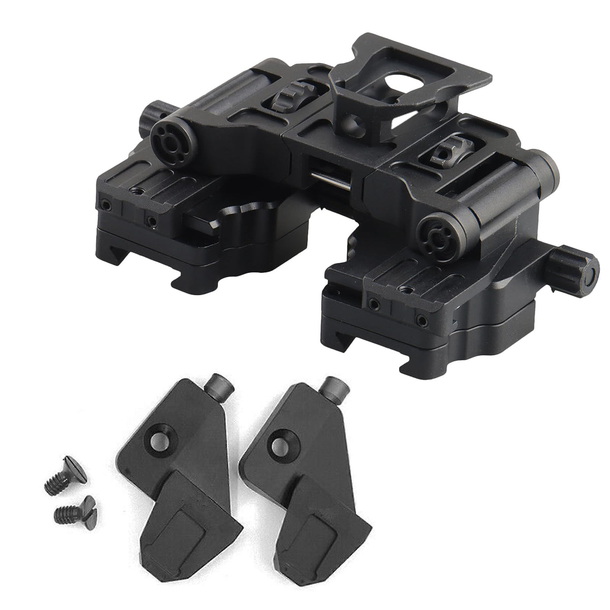 YSS PVS-14 bridge mount front view shows compact hollow aluminum for lightweight field use