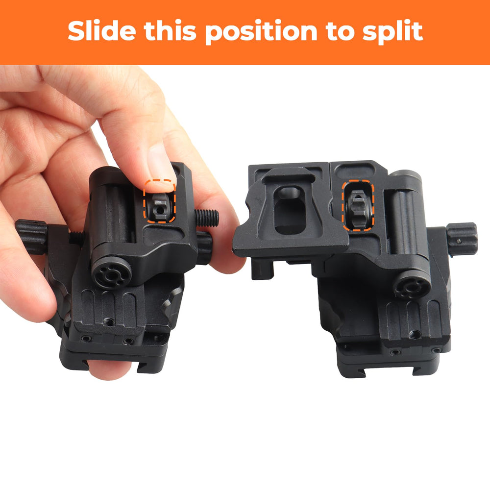 YSS PVS-14 bridge mount provides pupil-distance adjustment for precise alignment