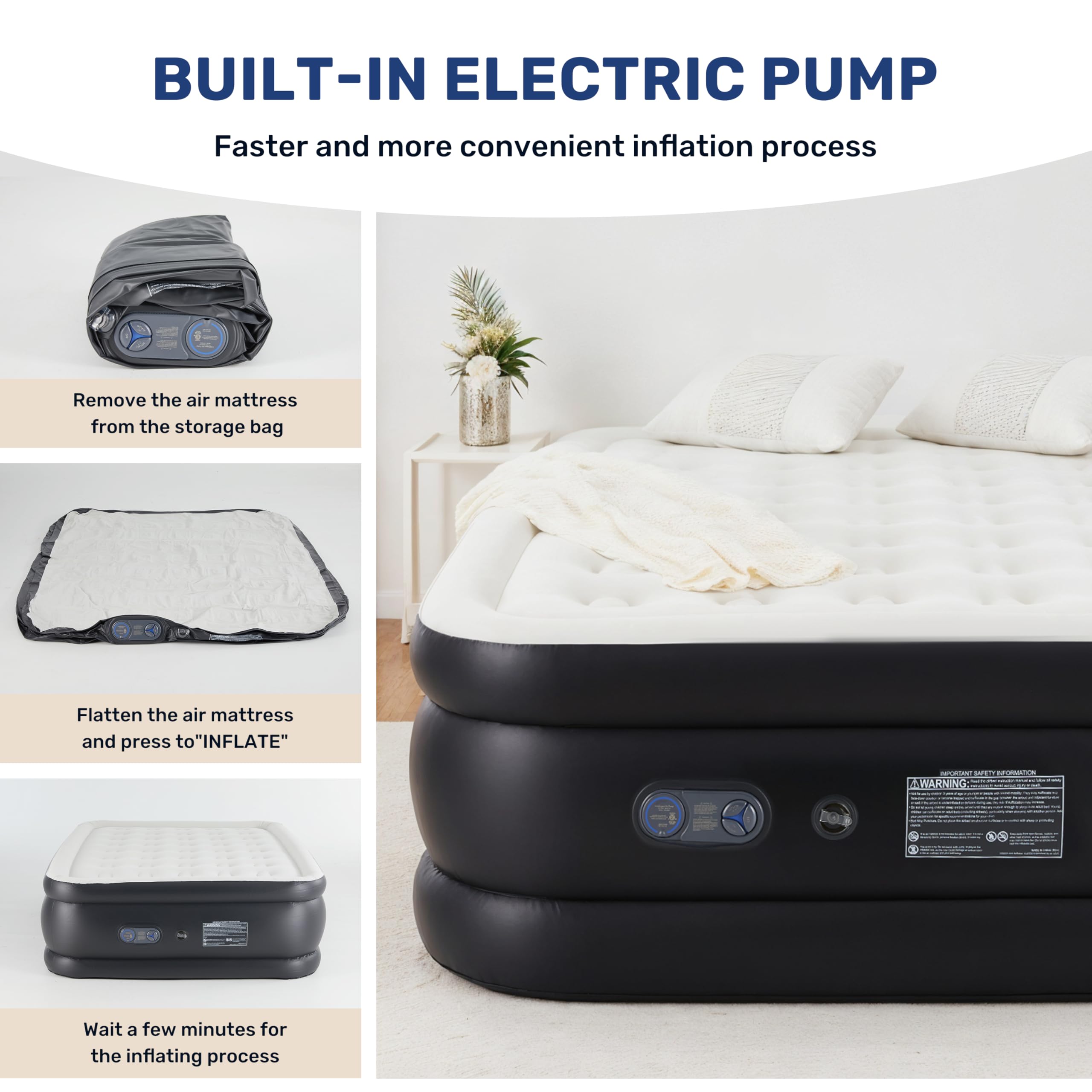 YSSOA waterproof foldable portable mattress ready for outdoors or guests