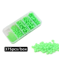 Night fishing glow beads in deep water scenario