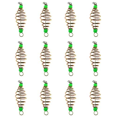 YTgilo glow beads bait spring feeder set in copper color, 8 cm total length