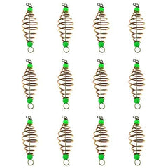 YTgilo glow beads bait spring feeder set in copper color, 8 cm total length