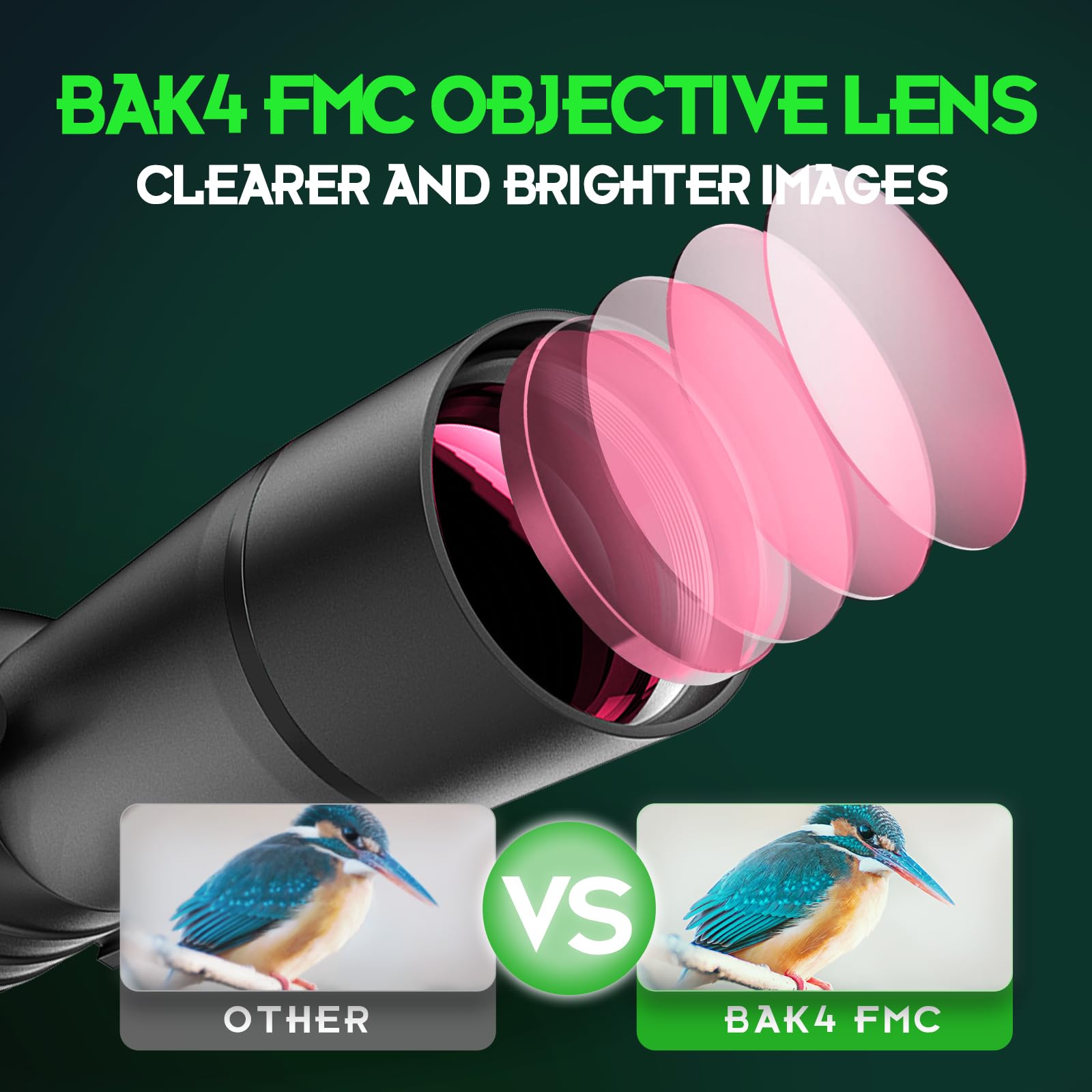 YUANZIMOO fully multi-coated lens delivers brighter, clearer images in low light
