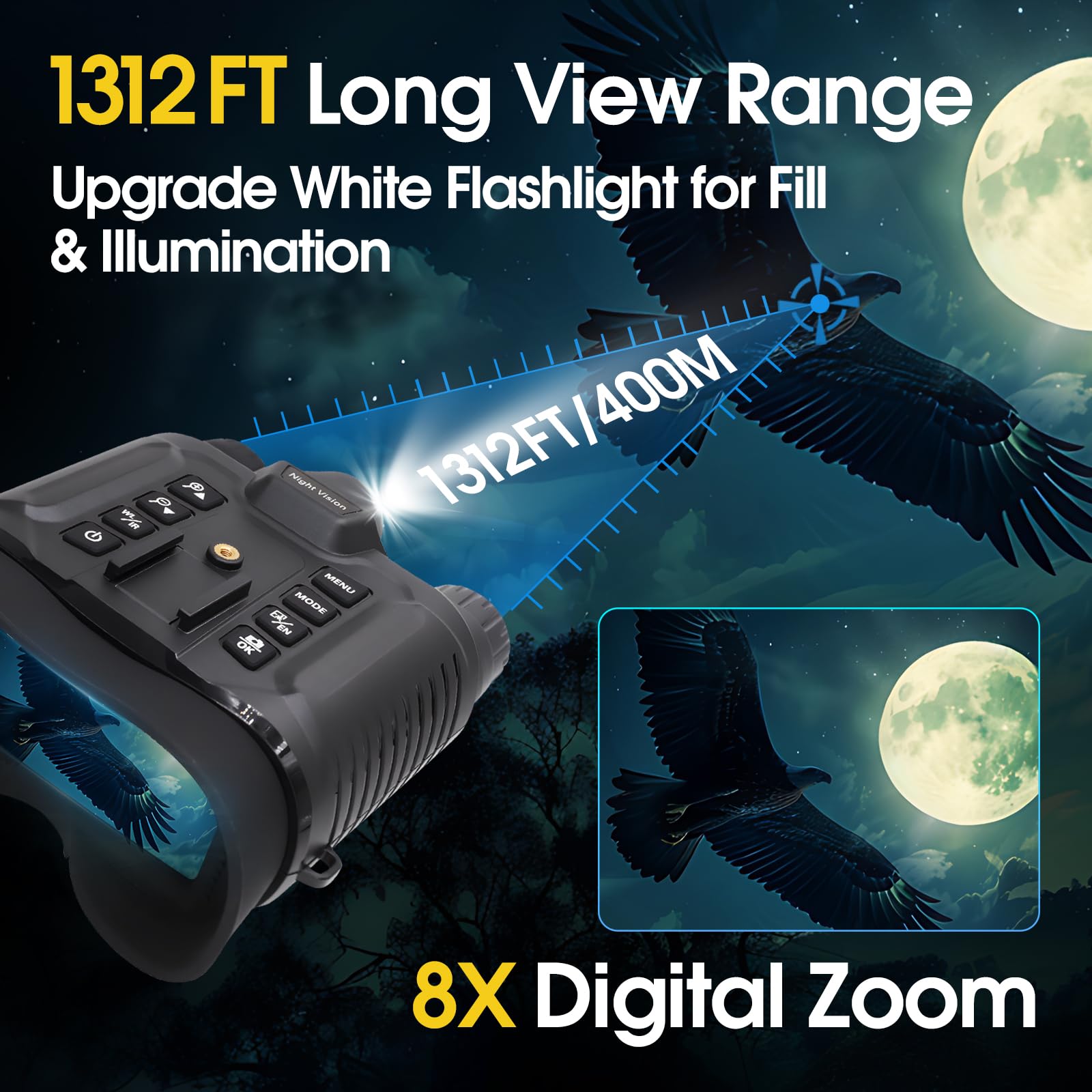 YUANZIMOO 3000mAh battery for extended field use.