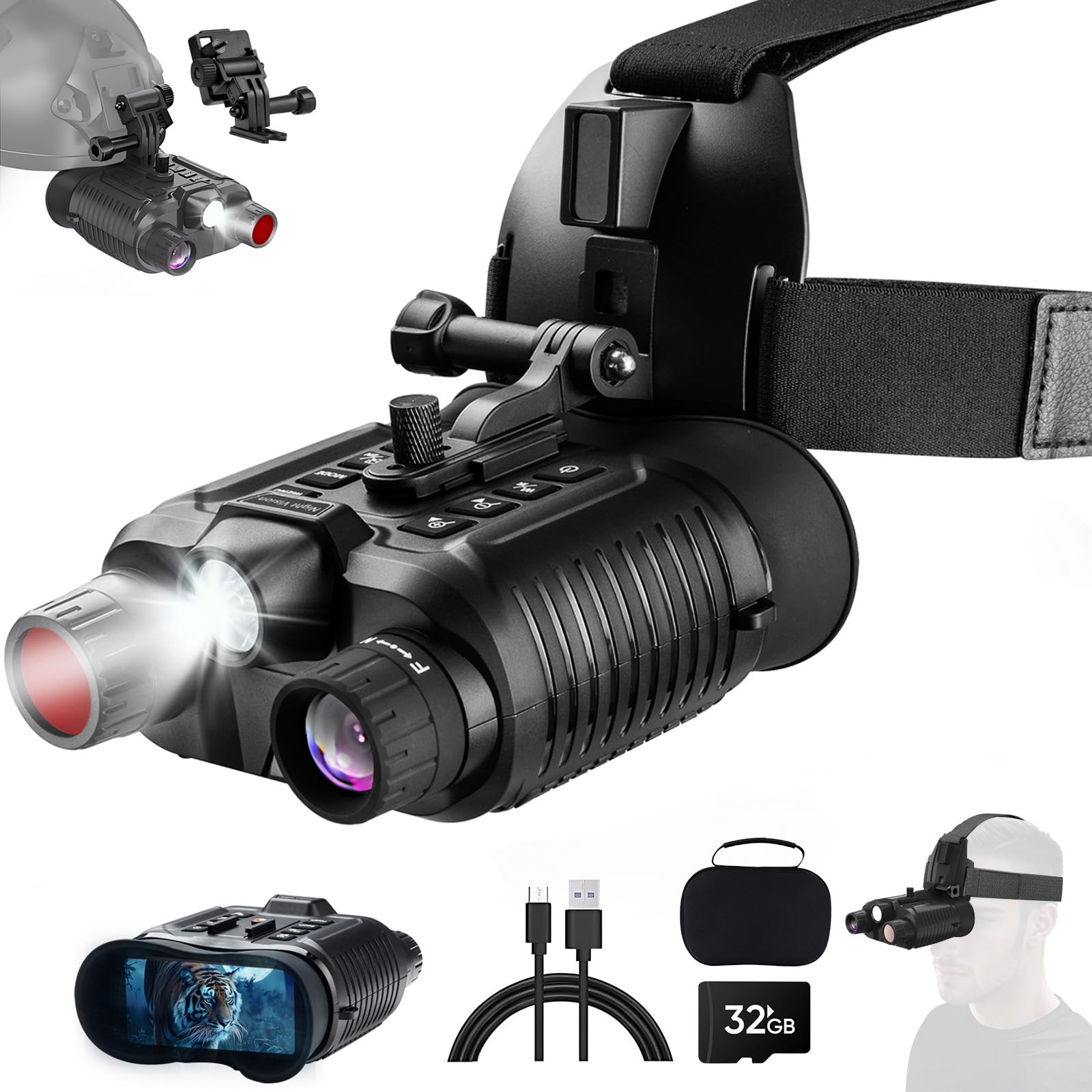 YUANZIMOO Night Vision Goggles full-color display for immersive night viewing.
