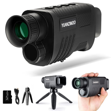 YUANZIMOO Night Vision Monocular front view for easy outdoor scouting