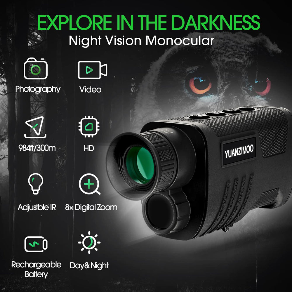 YUANZIMOO Night Vision Monocular IR illumination shows night clarity
