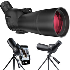 YUANZIMOO spotting scope at 25-75x magnification for detailed wildlife viewing